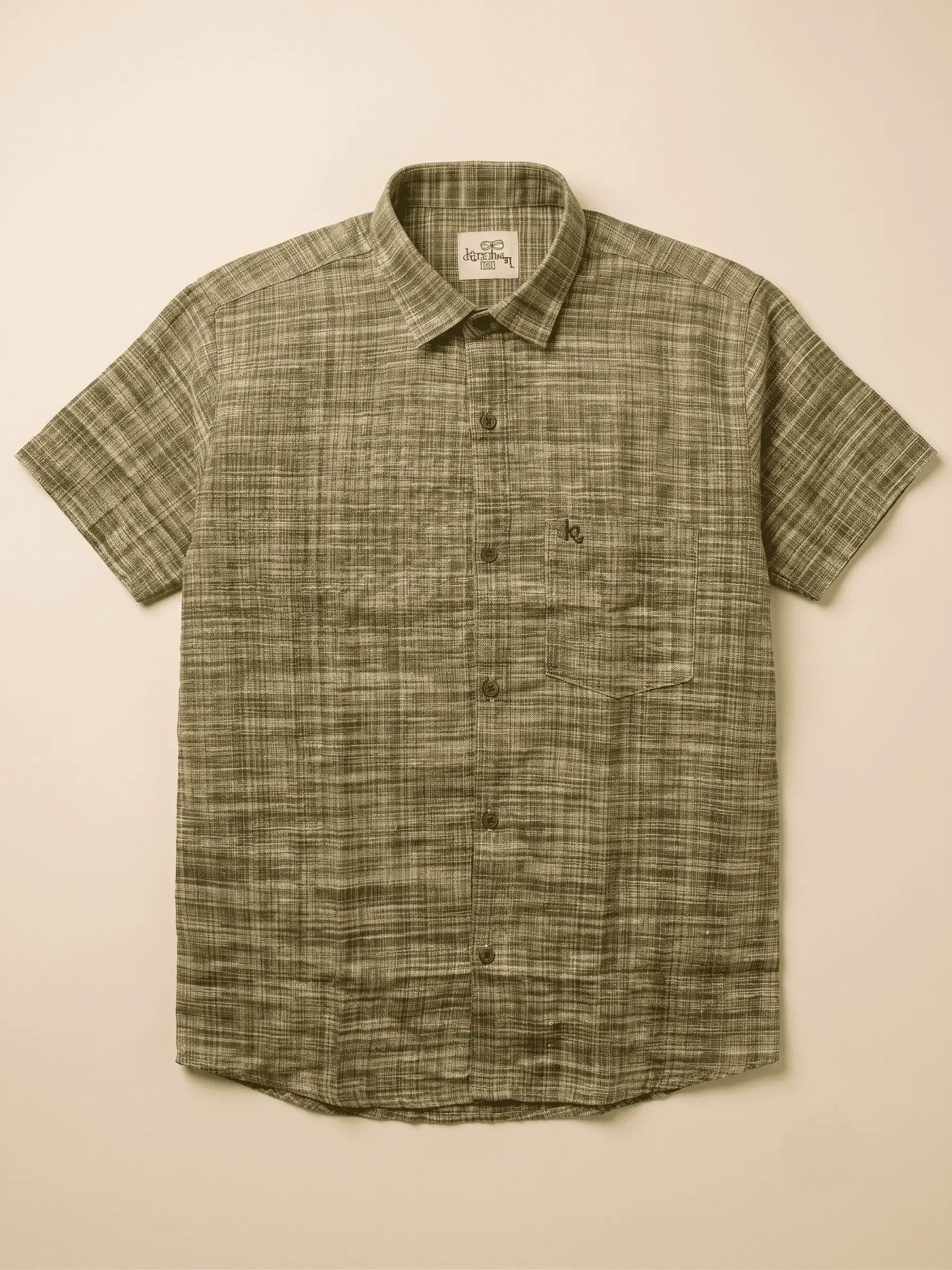 Ultra Premium Green Line Jharna Cotton Shirt for Men