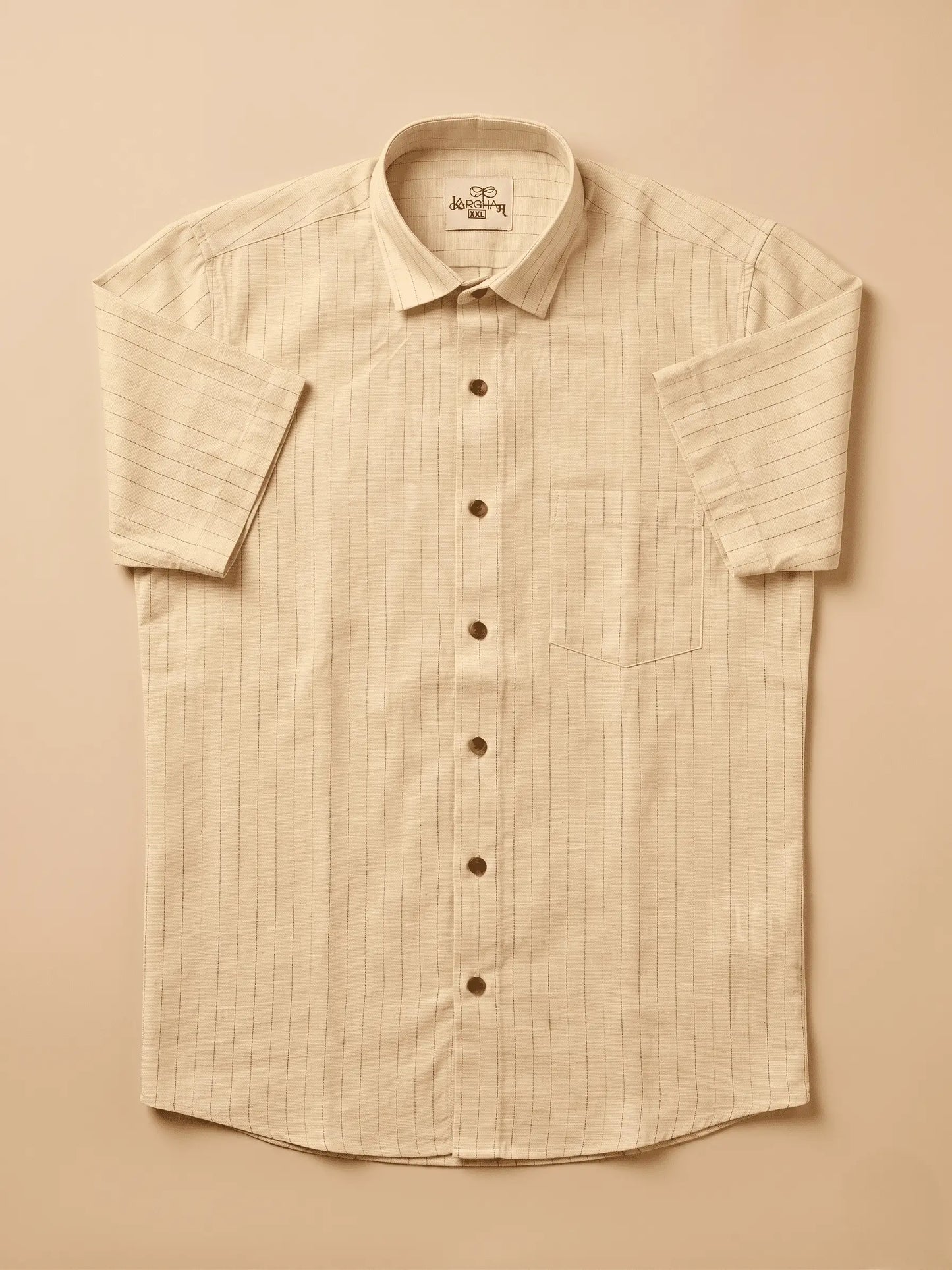 Yellow Softline Cotton Shirt for Men | Half Sleeves