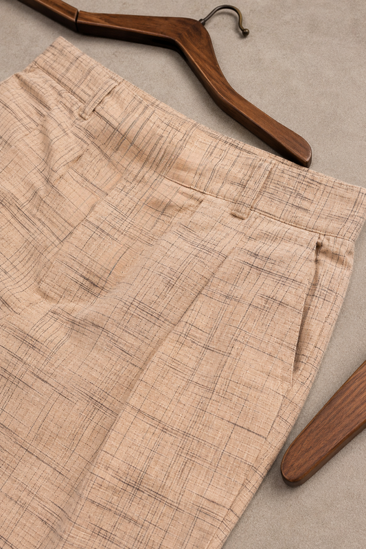 Beige Jharna Pants for Men