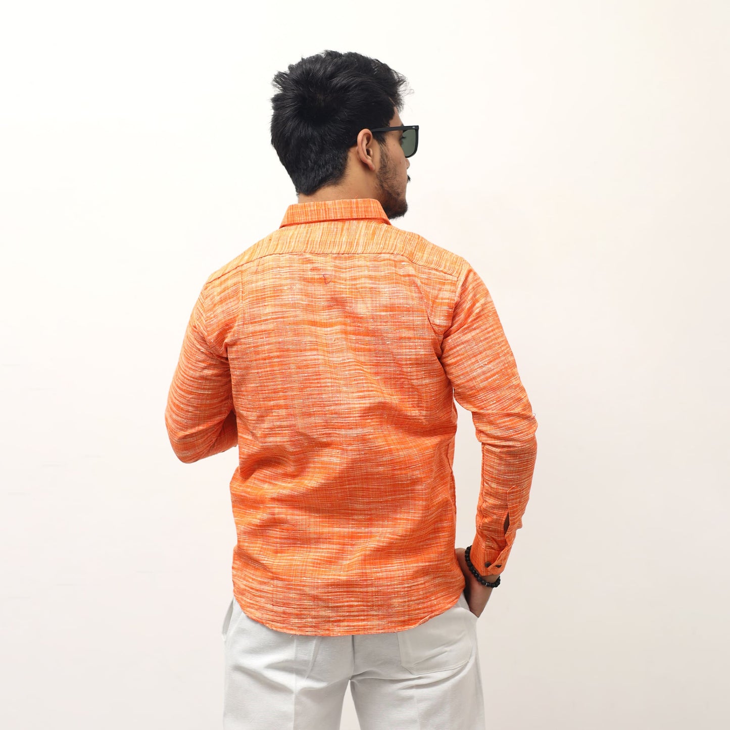 orange line jharna shirt back side view