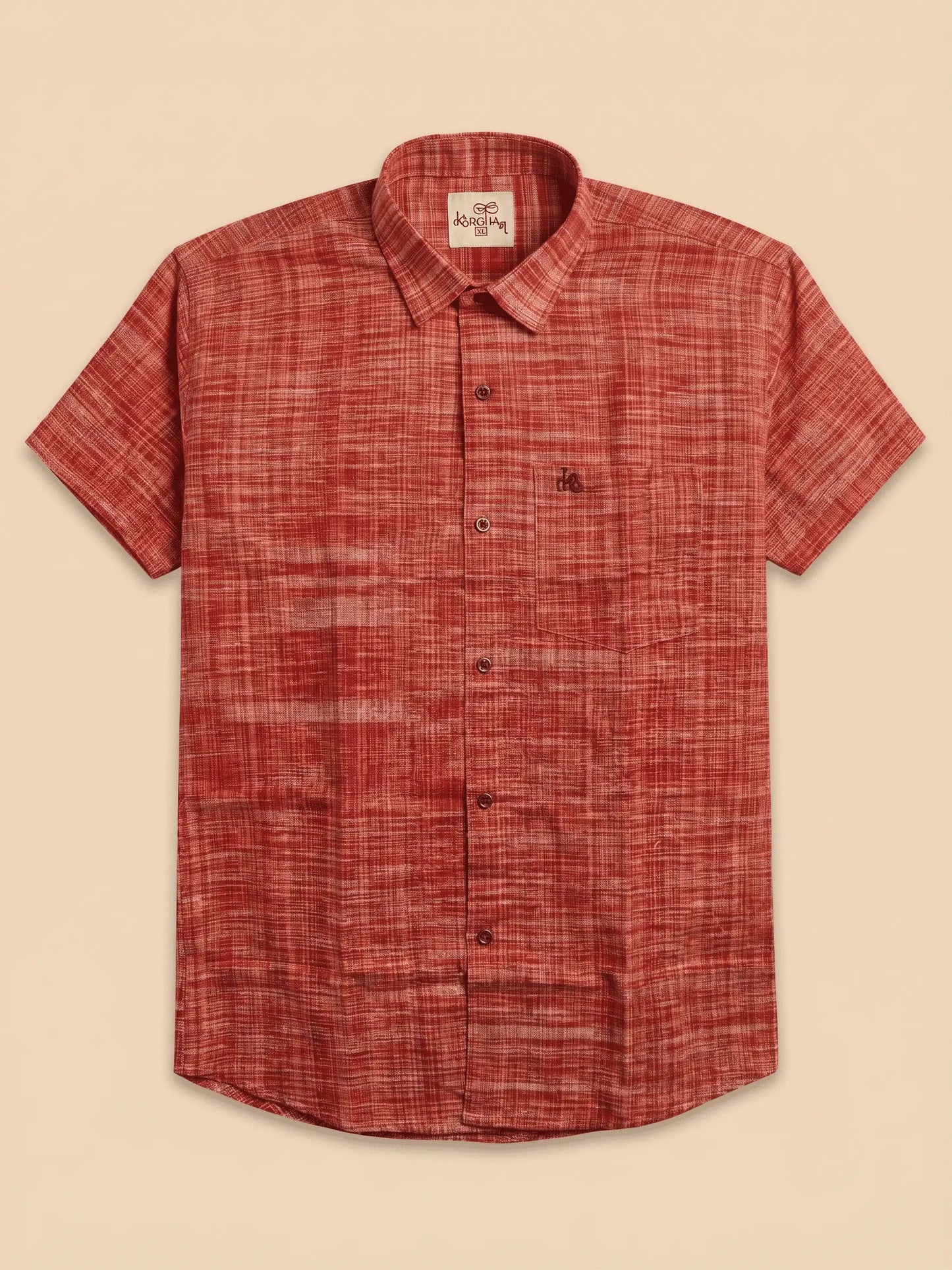 Ultra Premium Red Line Jharna Cotton Shirt for Men