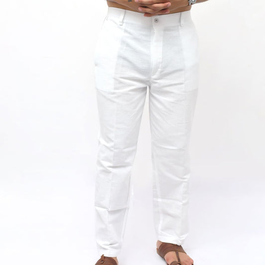 White Pant Front View for Men
