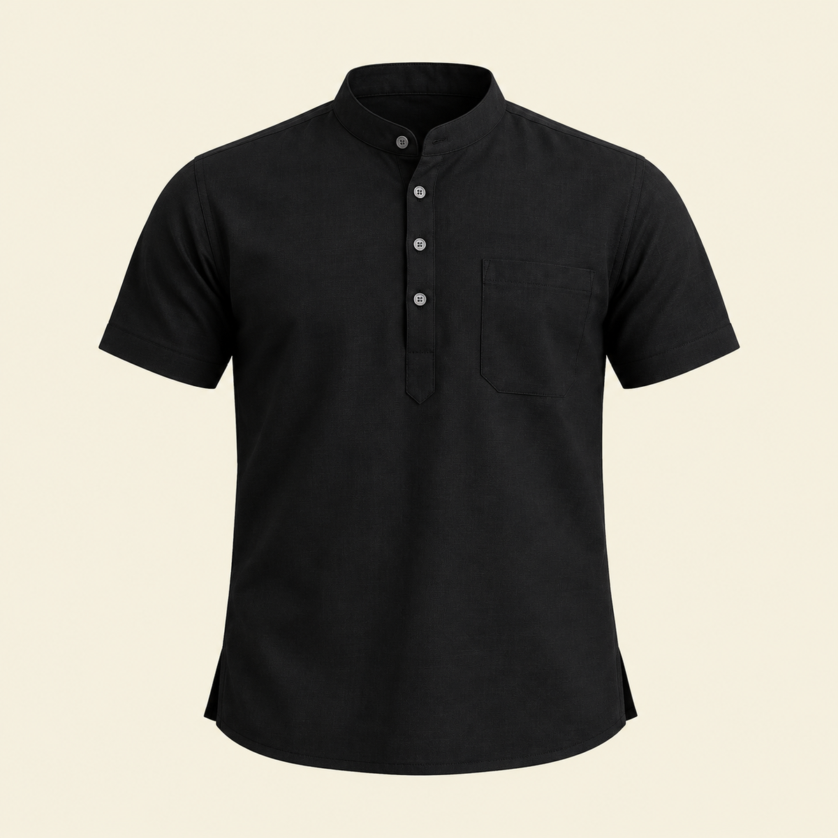 Half Sleeves Handwoven Cotton Short Kurta for Men Collection