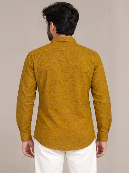 Mustard Dark Slub Full Sleeve Shirt
