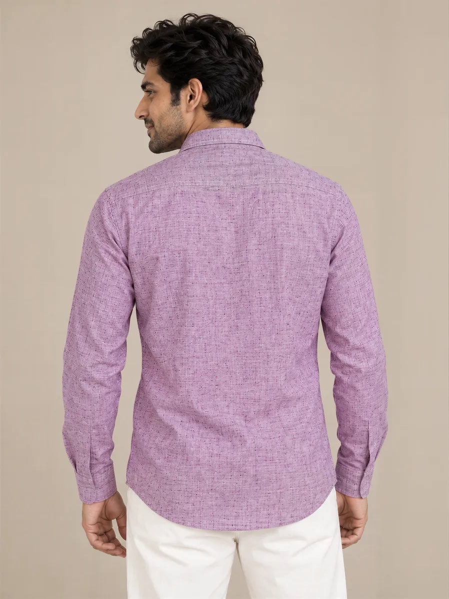 Purple Light Slub Full Sleeve Shirt