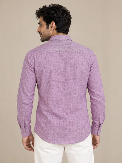 Purple Light Slub Full Sleeve Shirt