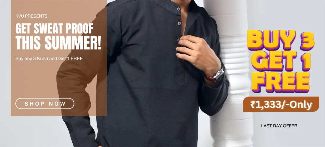 Sweat Proof Khadi Shirts for Men_Buy 3 Get 1 Free
