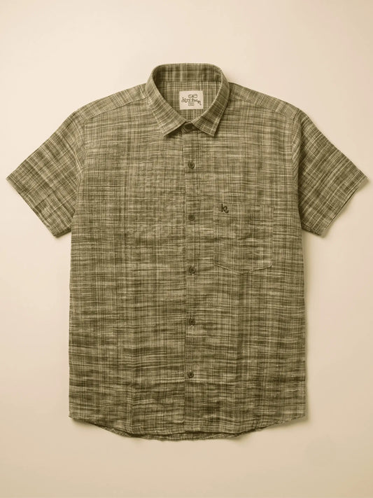 Ultra Premium Green Line Jharna Cotton Shirt for Men