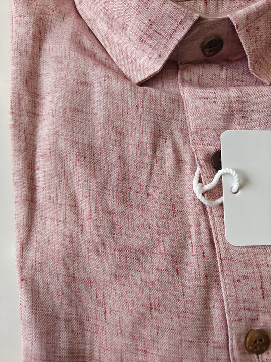 Light Purple-Slub Cotton Half Shirt