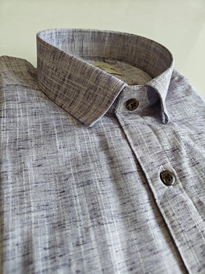 Light Purple Soft Linen Cotton Full Sleeve Shirt