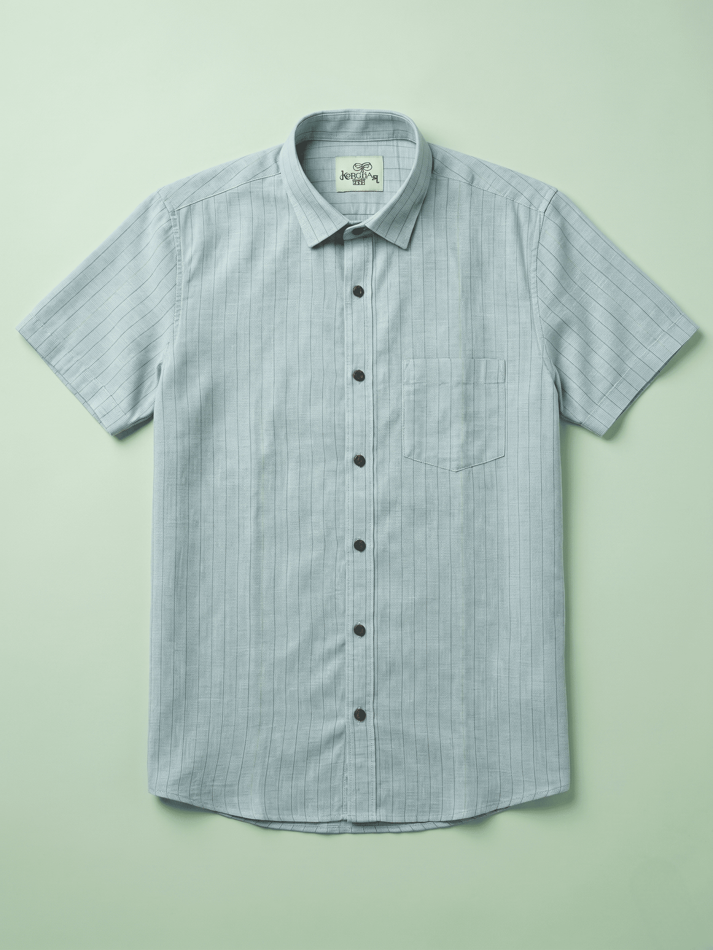 Blue Softline Khadi Cotton Shirt for Men | Half Sleeves