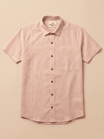 Orange Softline Cotton Shirt for Men | Half Sleeves