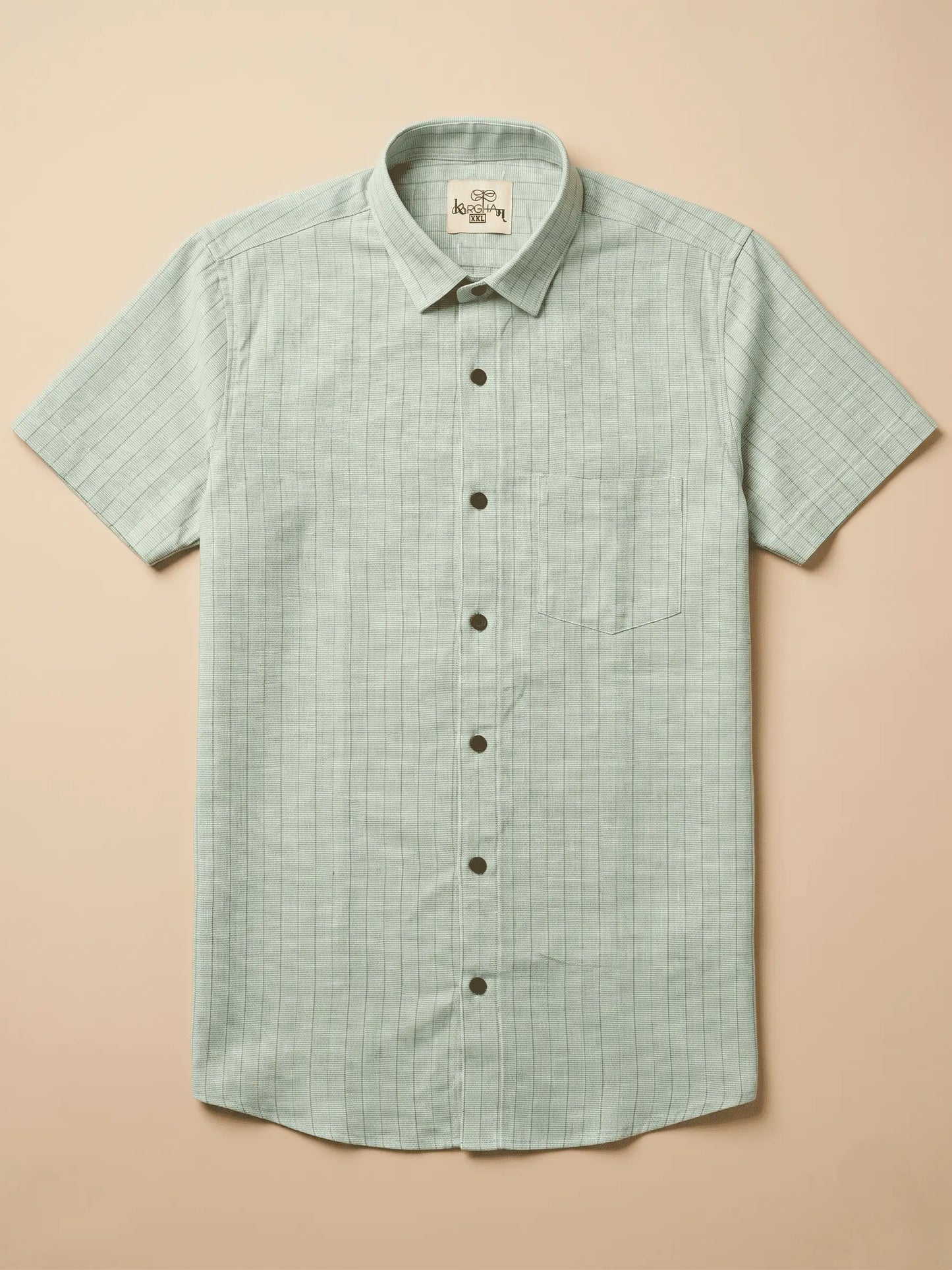 Green Softline Cotton Shirt for Men | Half Sleeves