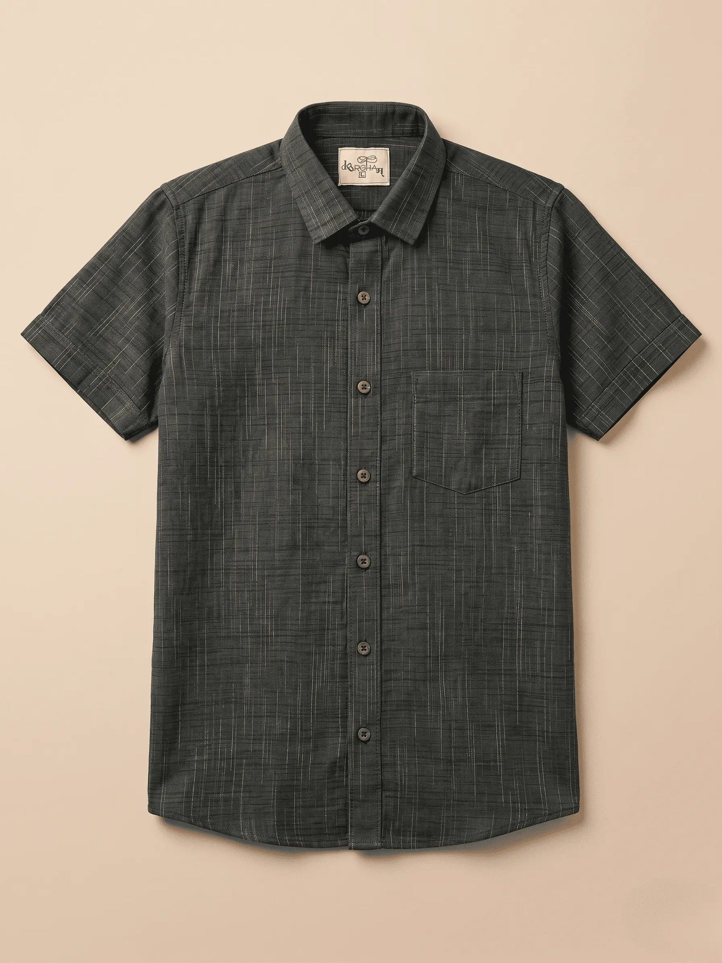 Dark green Jharna Shirt for Men | Half Sleeves Cotton Shirt