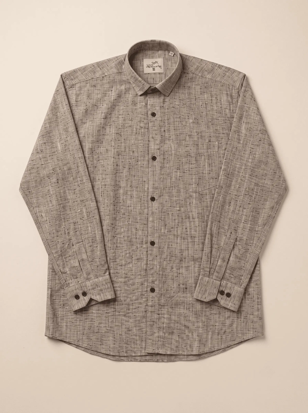 Light Brown Soft Linen Cotton Full Sleeve Shirt
