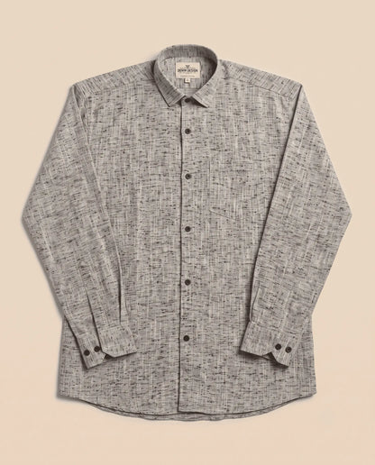 Grey Soft Linen Cotton Full Sleeve Shirt
