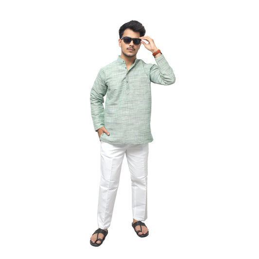 Combo Set Light Jharna Full Sleeves Kurta Pant-Green
