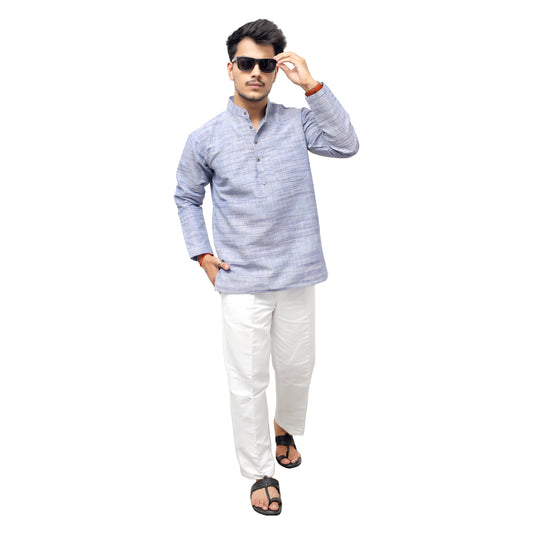 Combo Set Light Jharna Full Sleeves Kurta Pant-Blue