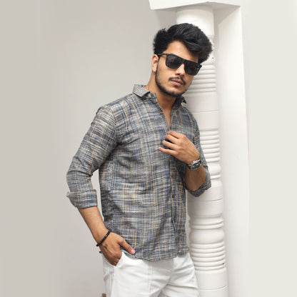 Gray line jharna shirt men side angle