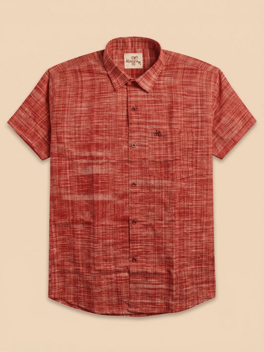 Ultra Premium Red Line Jharna Cotton Shirt for Men