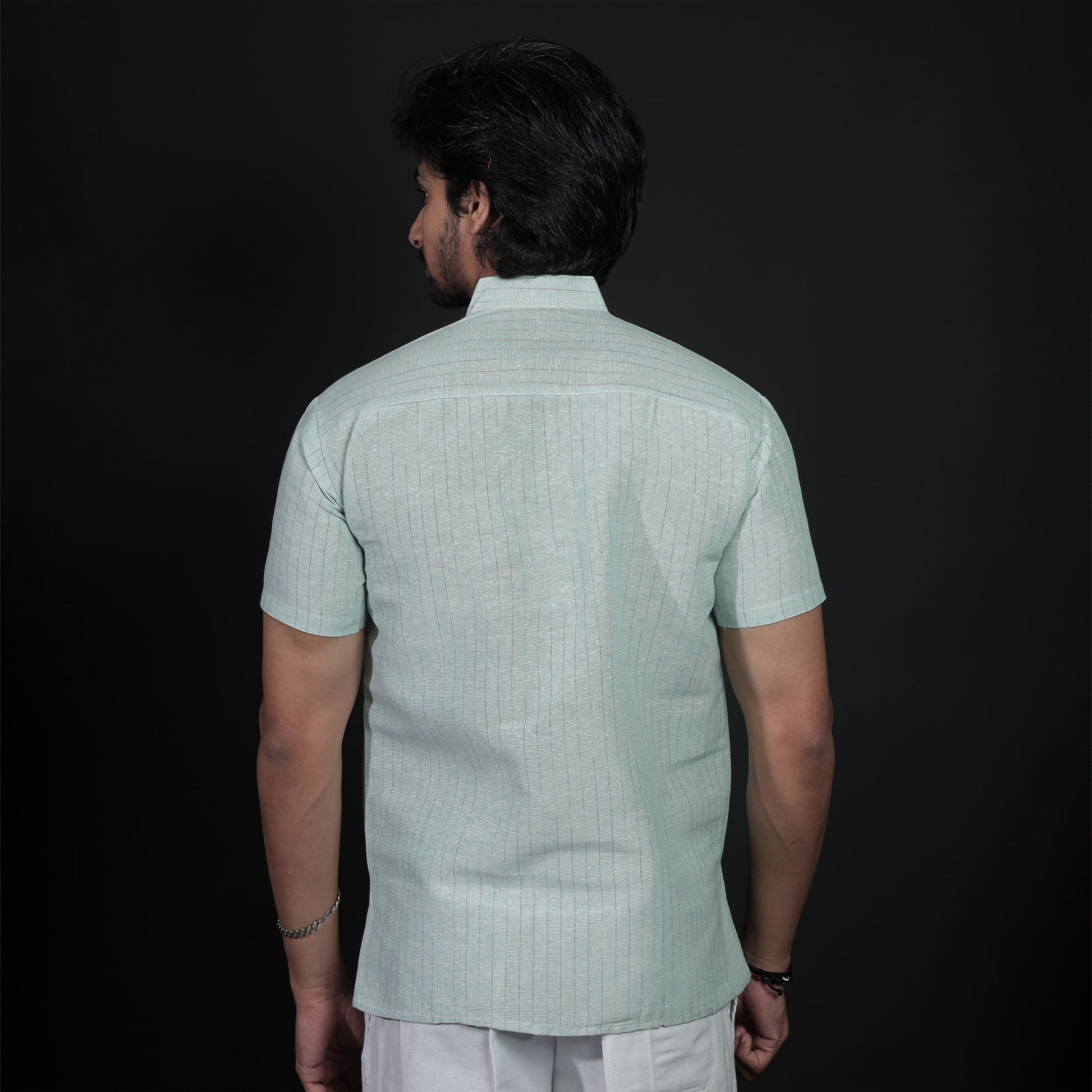 Back view of Green Softline kurta for men