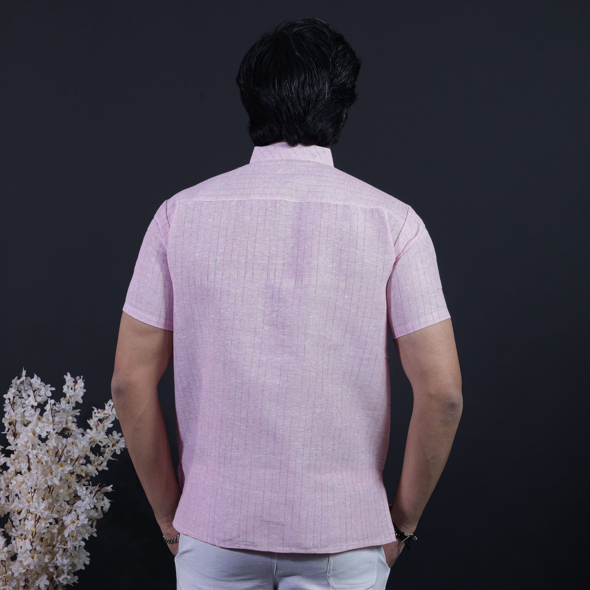 Back view pink Softline kurta minimal structured design