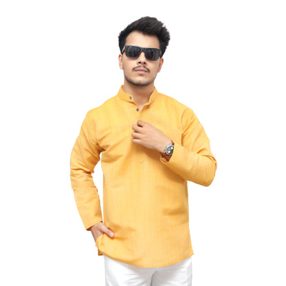 Combo Set Thread Lines Full Sleeves Kurta Pant-Yellow