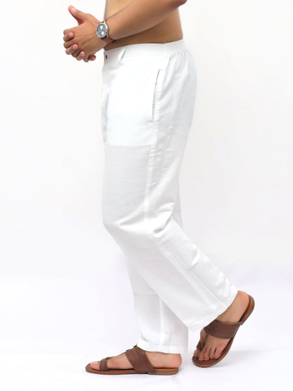 White Pant Side Angle View for Men