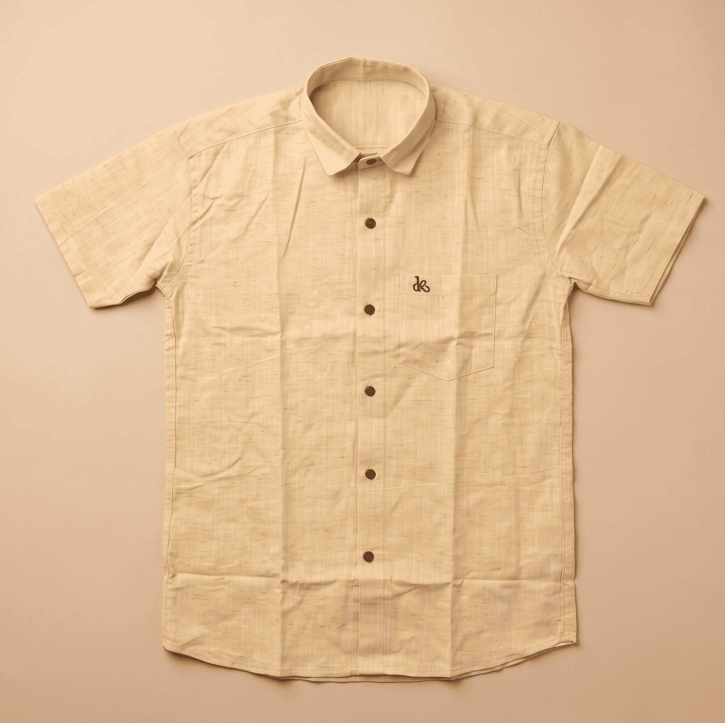 Yellow Handloom Soft Cotton Half Sleeves Shirt for Men | Kargham